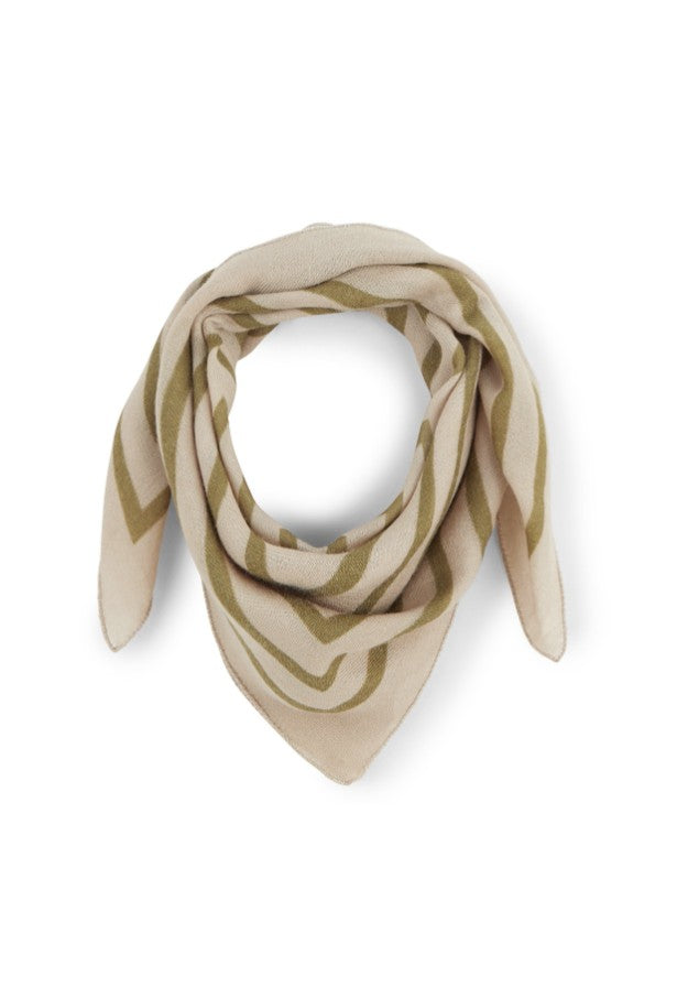 Petit foulard en laine - Tourmaline Kaki