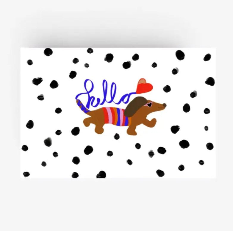 Carte postale - Hello cool teckel