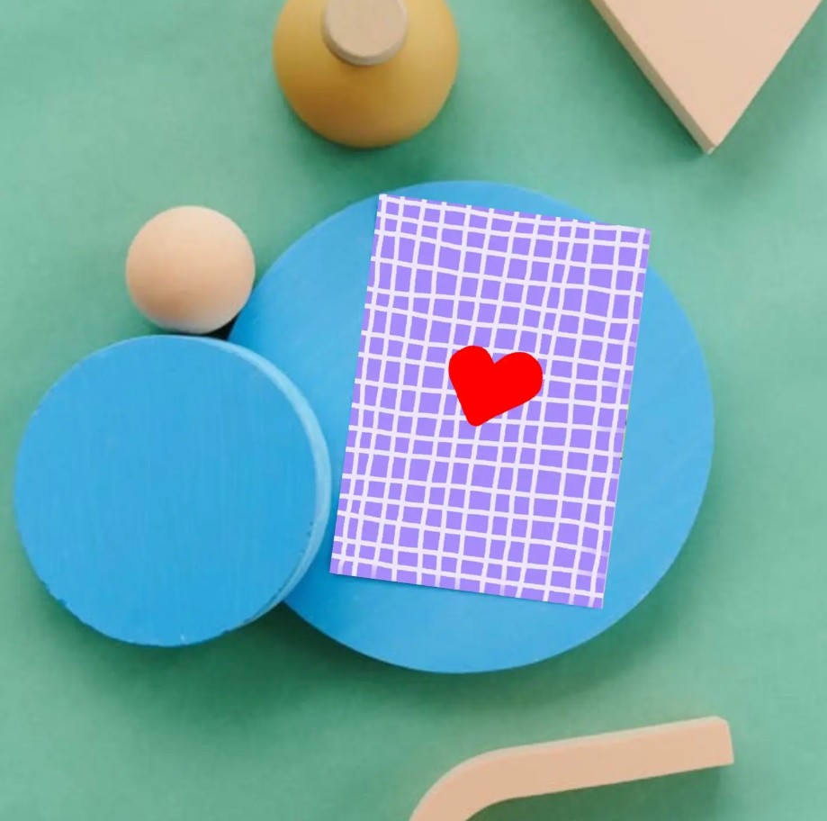Carte postale - Coeur