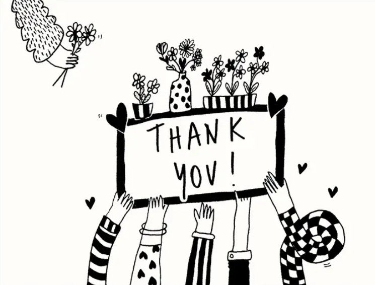 Carte postale - Thank you