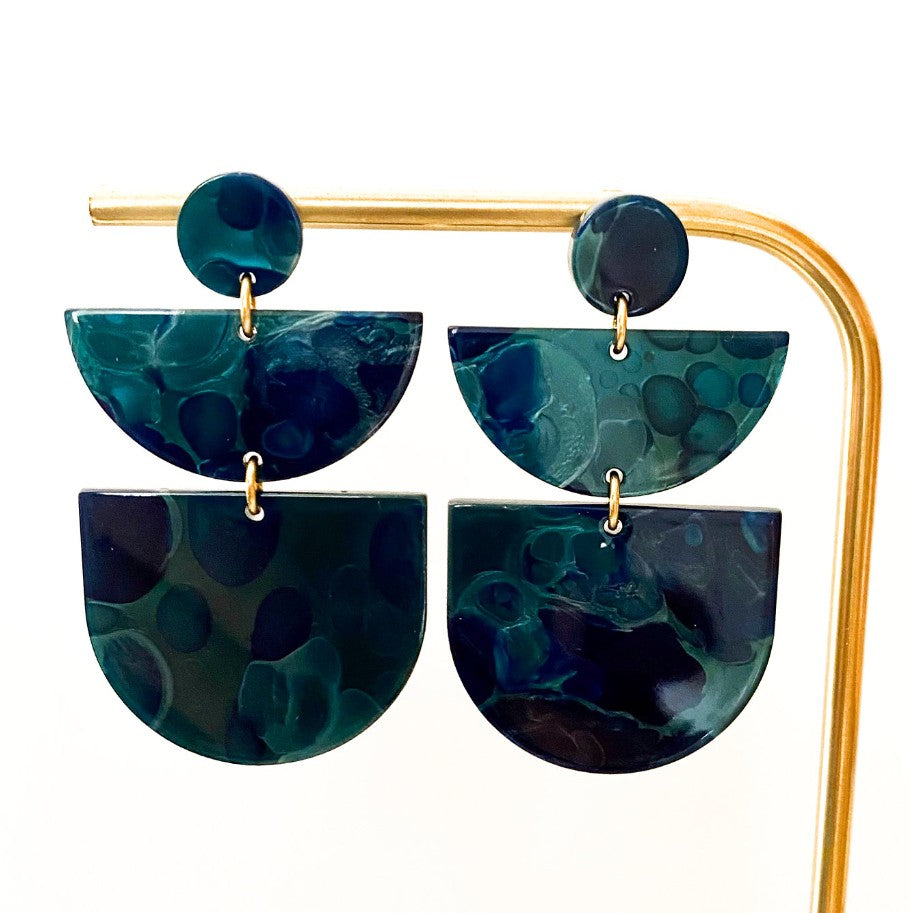 Boucles d'oreilles Gimare - vert