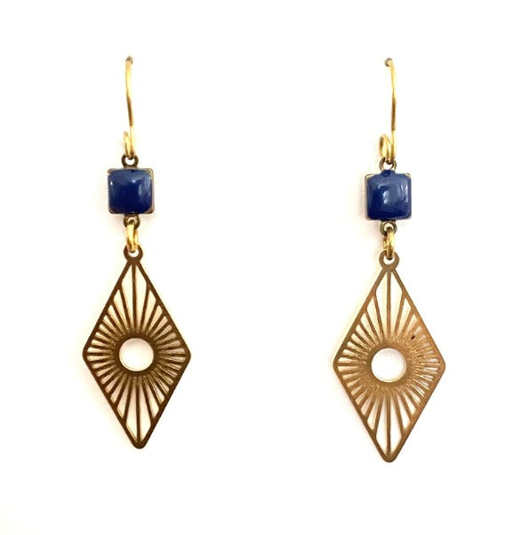 Boucles d'oreilles Lemin - marine