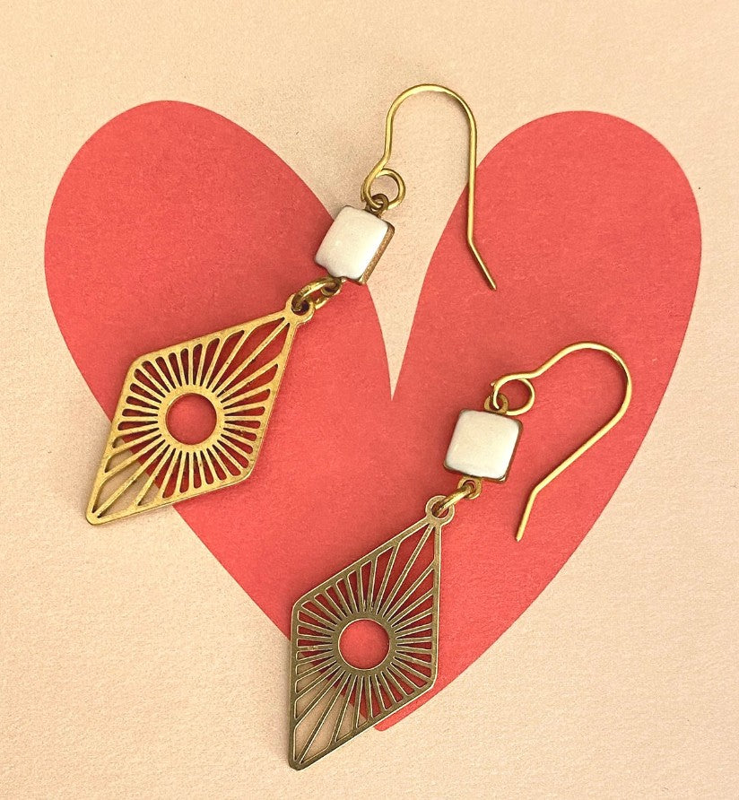 Boucles d'oreilles Lemin - blanc