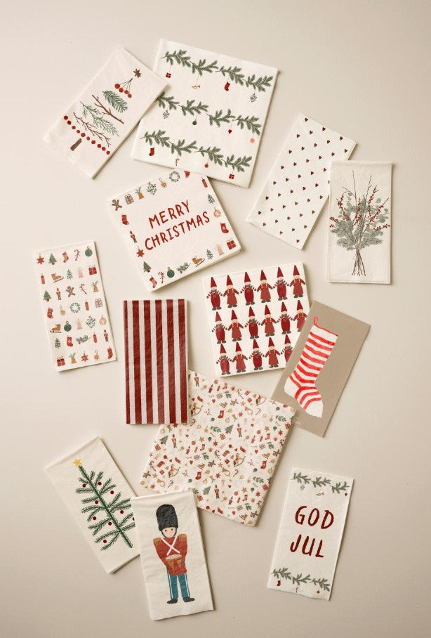 Serviettes en papier - Merry christmas motifs - 20 pces - 95908-00