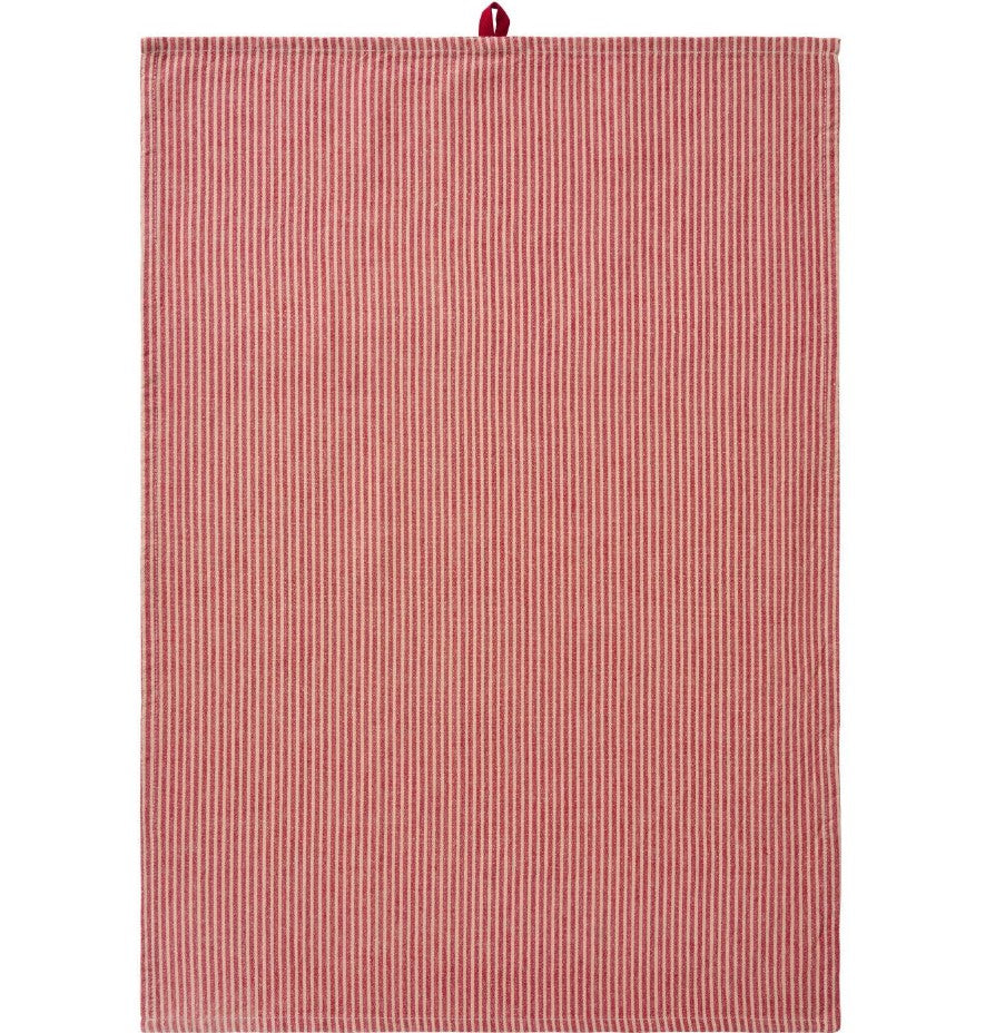 Tea Towel Daniella - Natural with red stripes - 66264-30