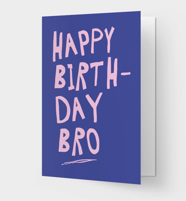 Kaart blanche - carte postale - Happy Birthday Bro