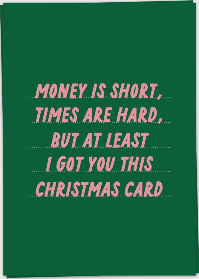 Kaart blanche - carte postale - money christmas