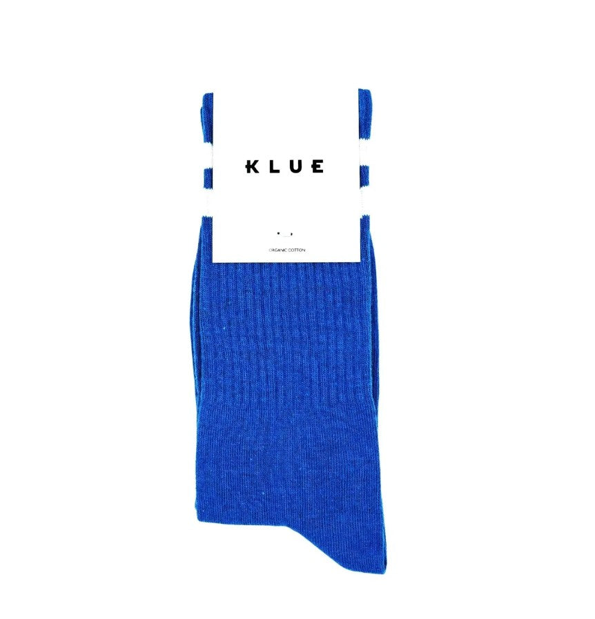 Chaussettes de sport tennis en coton bio - Blue and white