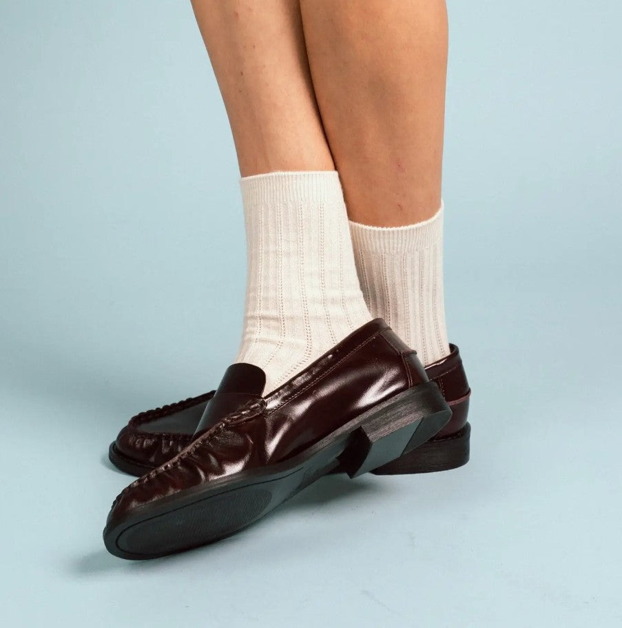 Pointelle Côtelé Fin en Tricot - dust beige