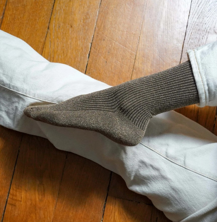 Chaussettes glitter - Caramel