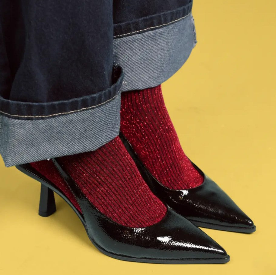 Chaussettes glitter - Cherry