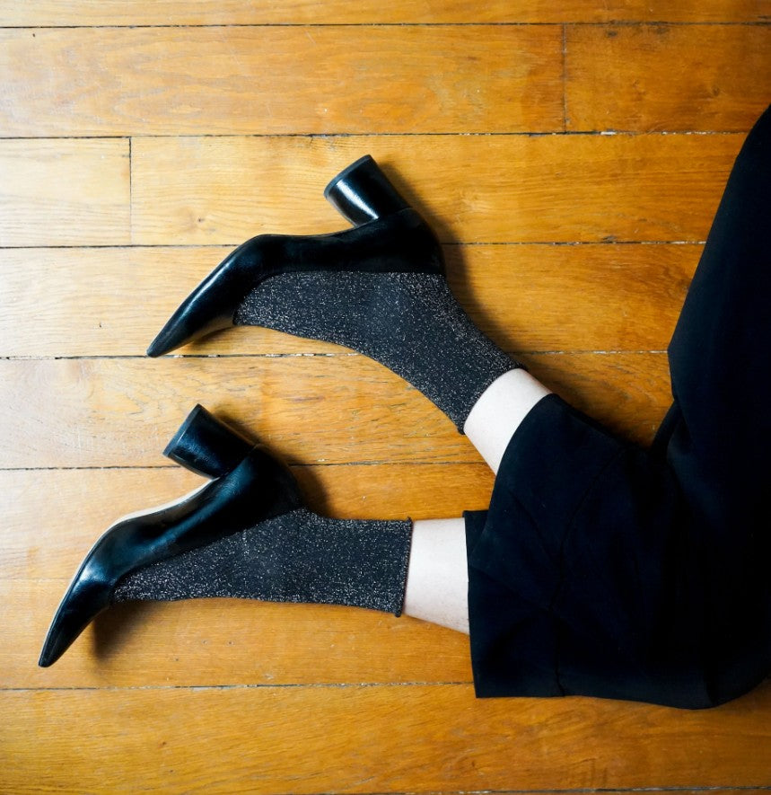 Chaussettes glitter - Noir