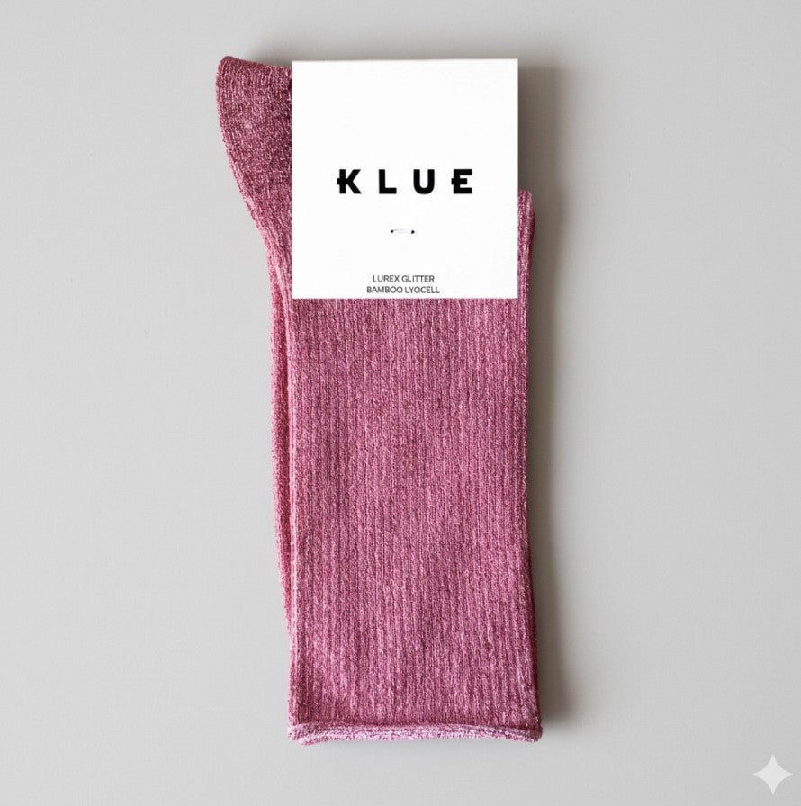 Chaussettes glitter - Rouge Fraise