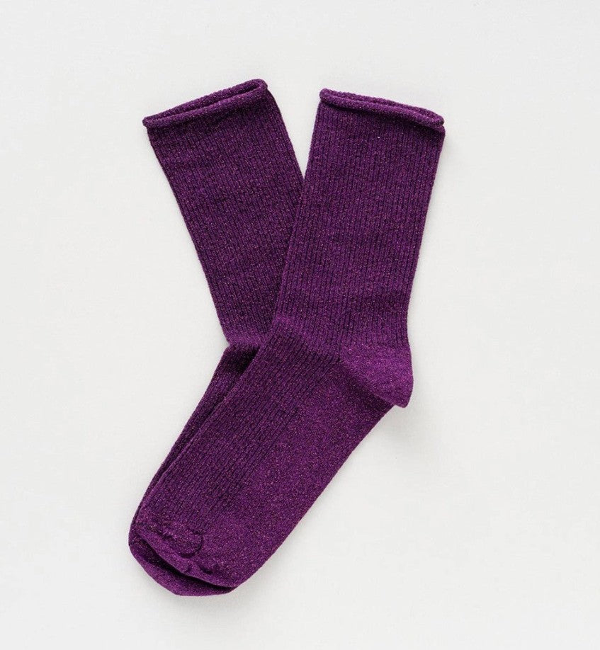 Chaussettes glitter - Violet
