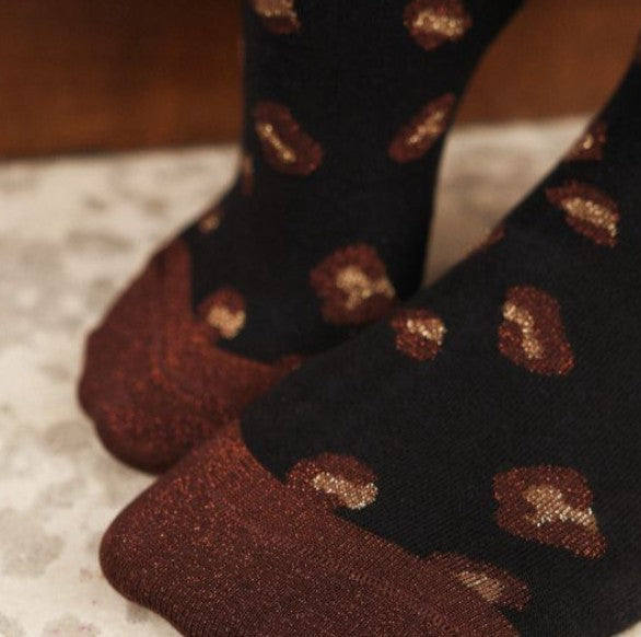 Chaussettes - Léopard Noir