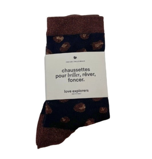 Chaussettes - Léopard Noir