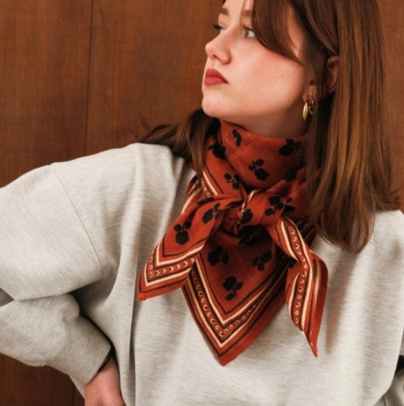 Grand Foulard Sister - Chocolat