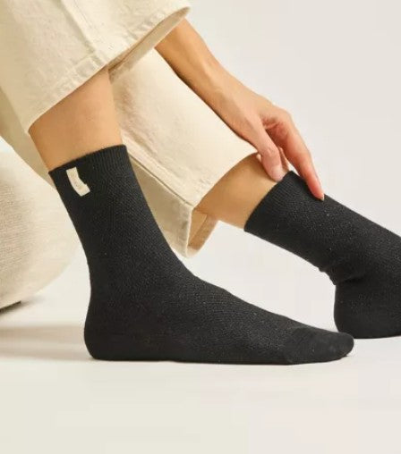 Pack de 2 chaussettes épaisses - Paillettes doré noir