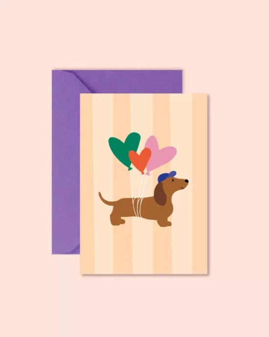 Carte avec enveloppe - Chien birthday