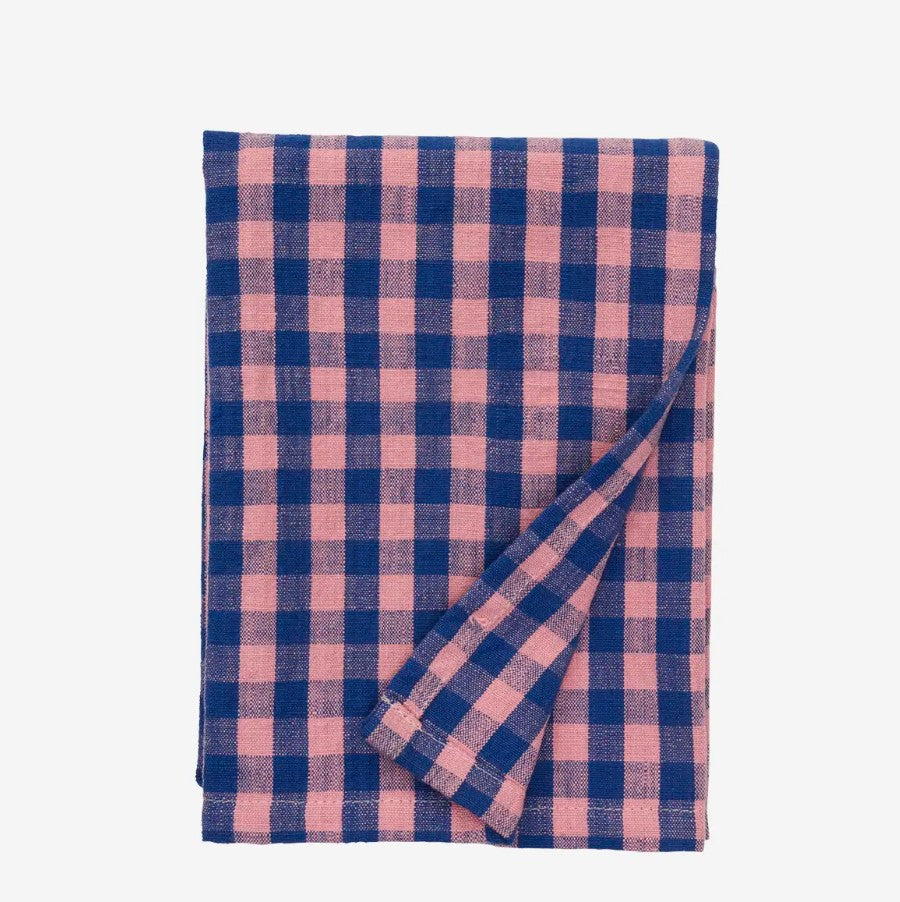 Essuie de vaisselle à carreaux - bleu/rose - JOKT2801