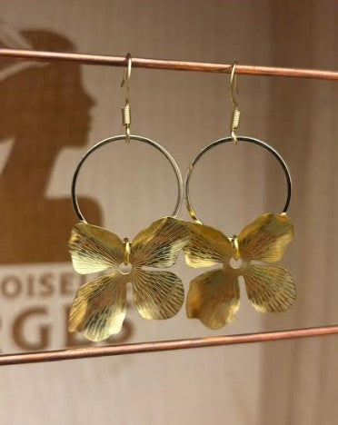 Boucles d'oreilles laiton doré - Romy