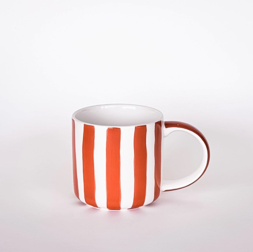 Mug Stripes - Cotto Orange
