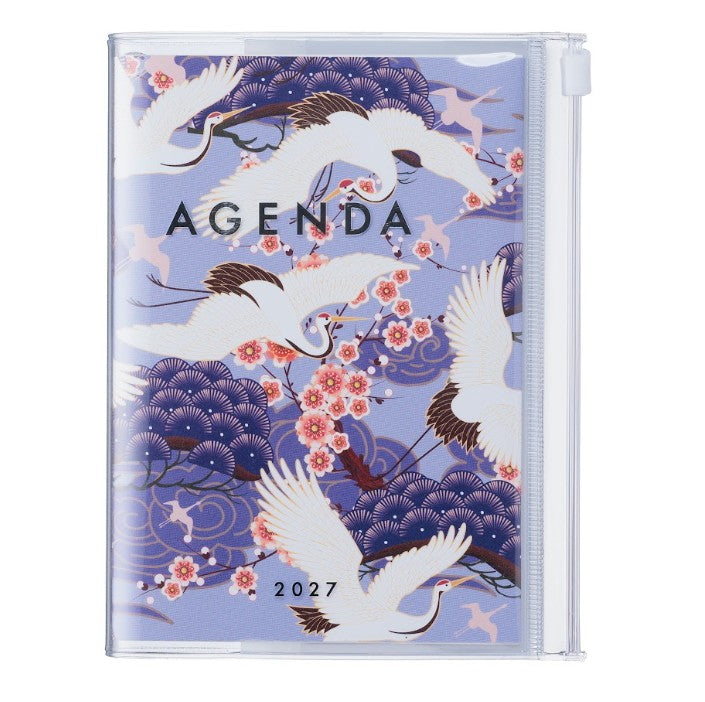 Agenda Japan A6 2026-2027 - Birds Purple