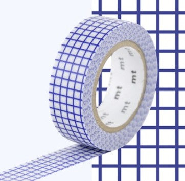 Masking tape - Quadrillé bleu/hougan blueberry