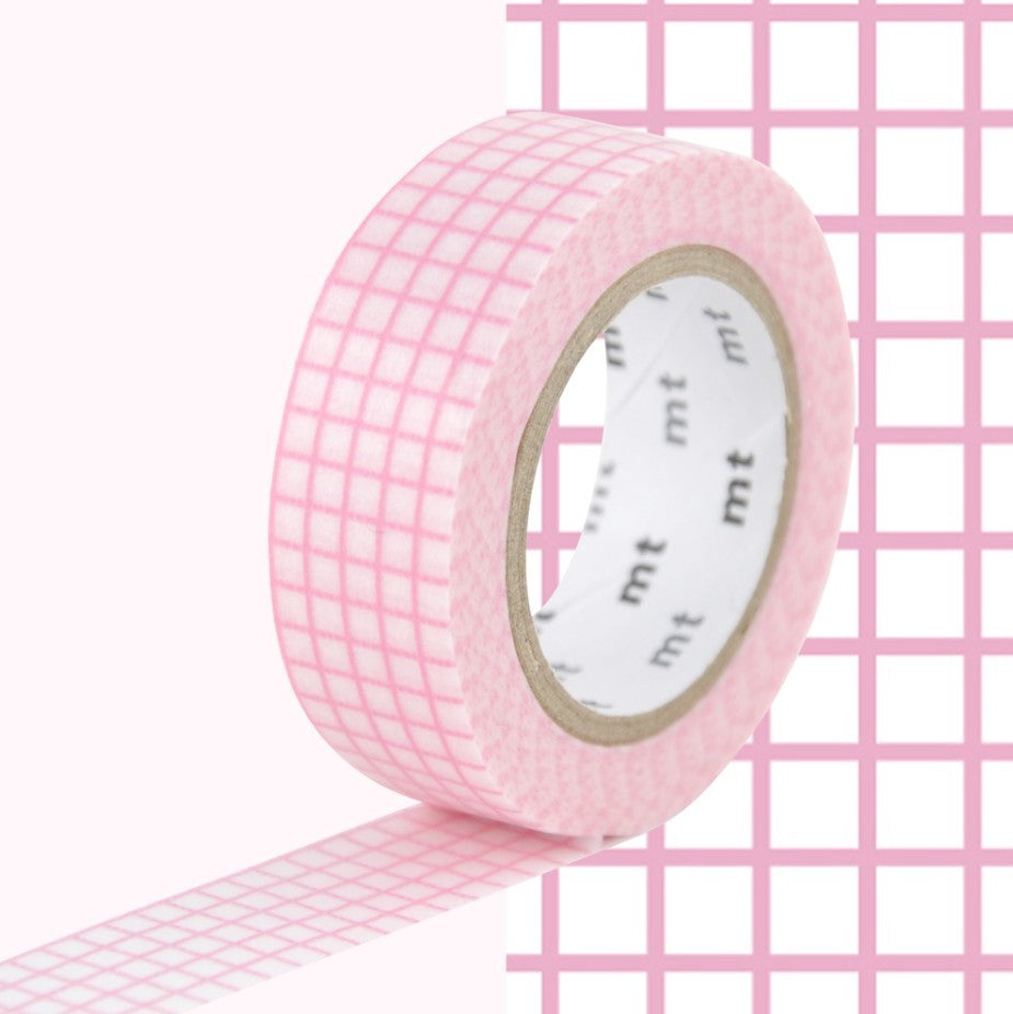 Masking tape - Quadrillé rose/hougan sakura - MT01D393RZ