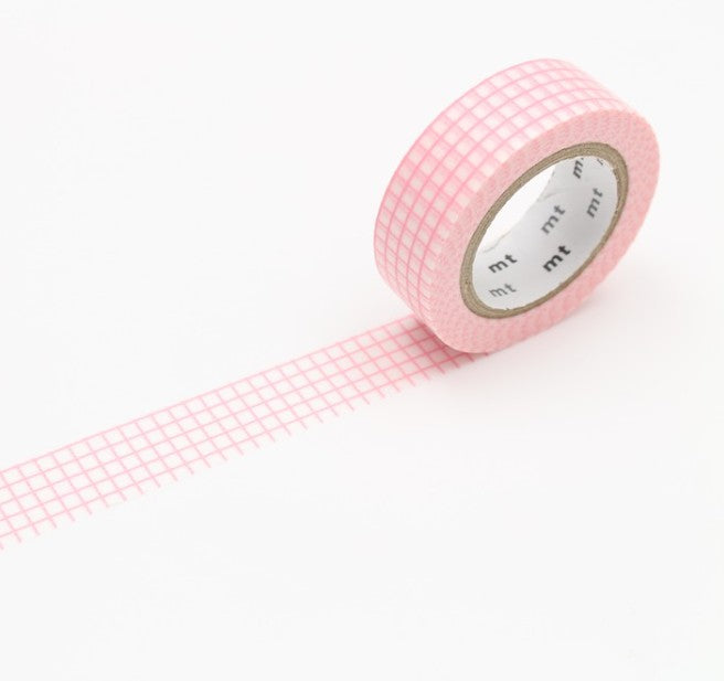 Masking tape - Quadrillé rose/hougan sakura - MT01D393RZ
