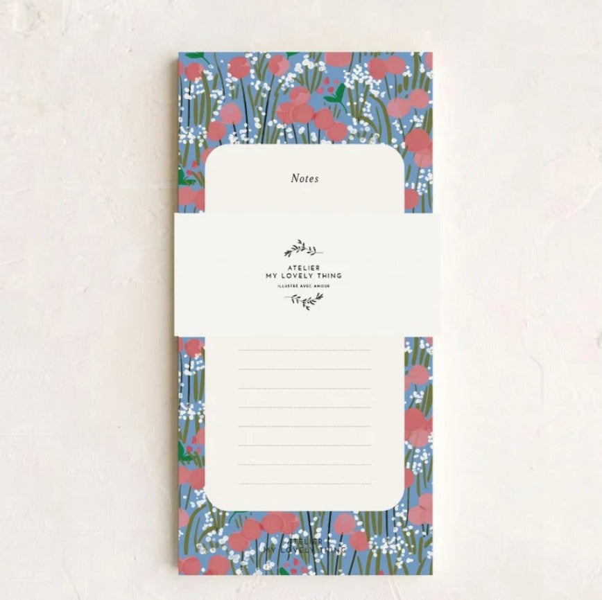 Bloc notes - Rose coquelicot