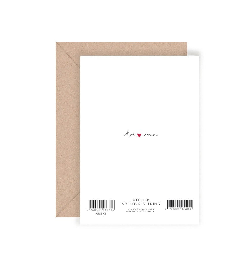 Carte double avec enveloppe - Aime
