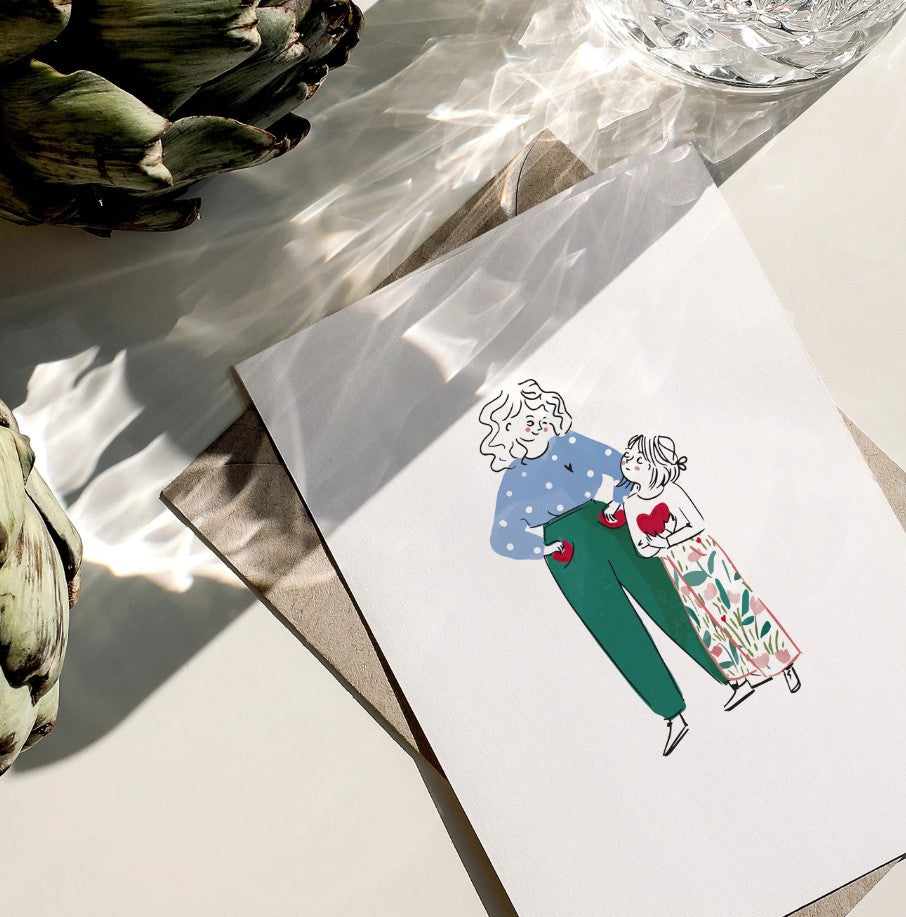 Carte double avec enveloppe - Aime