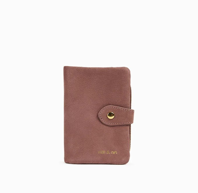 Portefeuille et portemonnaie amovible Joyce - Bois de rose