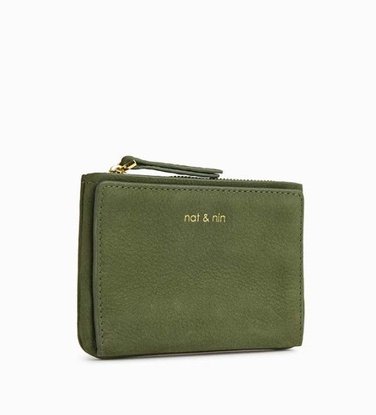 Portefeuille Soly - Olivier - Peau de pêche