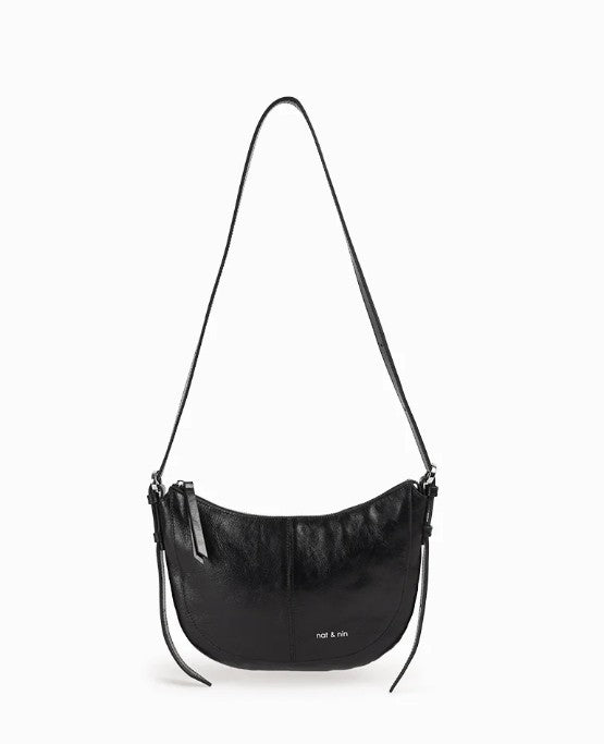 Sac Mini Rodéo - Noir glacé - Cuir glacé craquelé