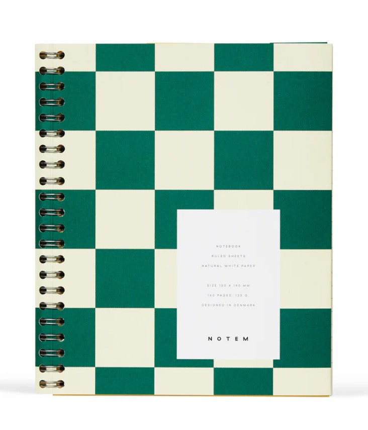 Noteboook - Nela - Medium - Green Check