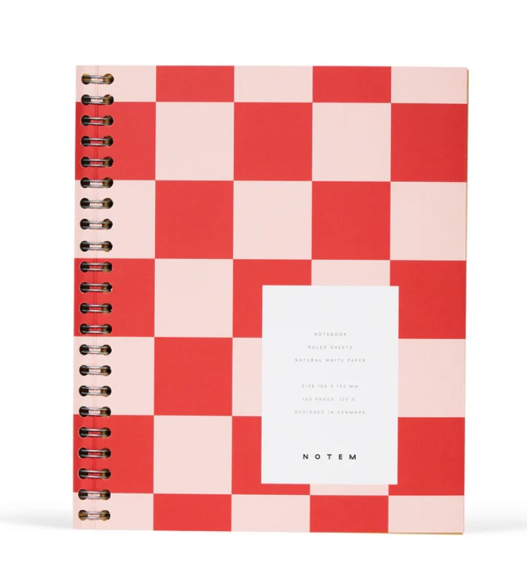 Noteboook - Nela - Medium - Orange Check