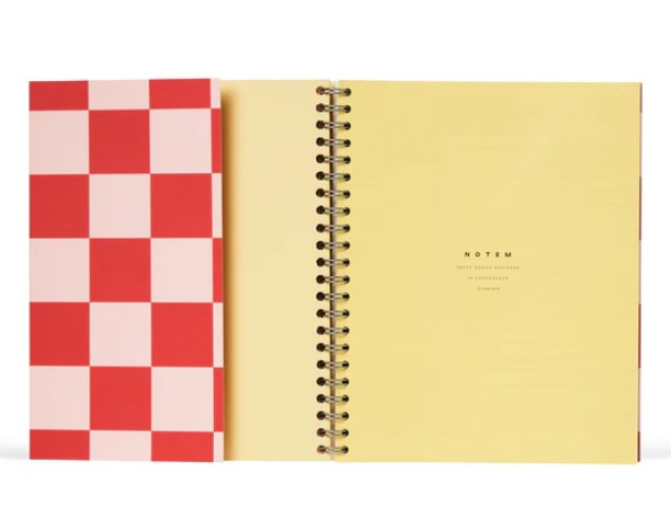 Noteboook - Nela - Medium - Orange Check