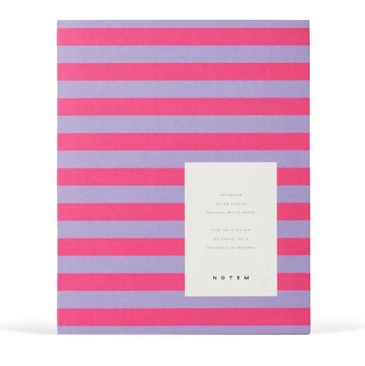 Notebook - Uma - Medium - Lavender Stripe