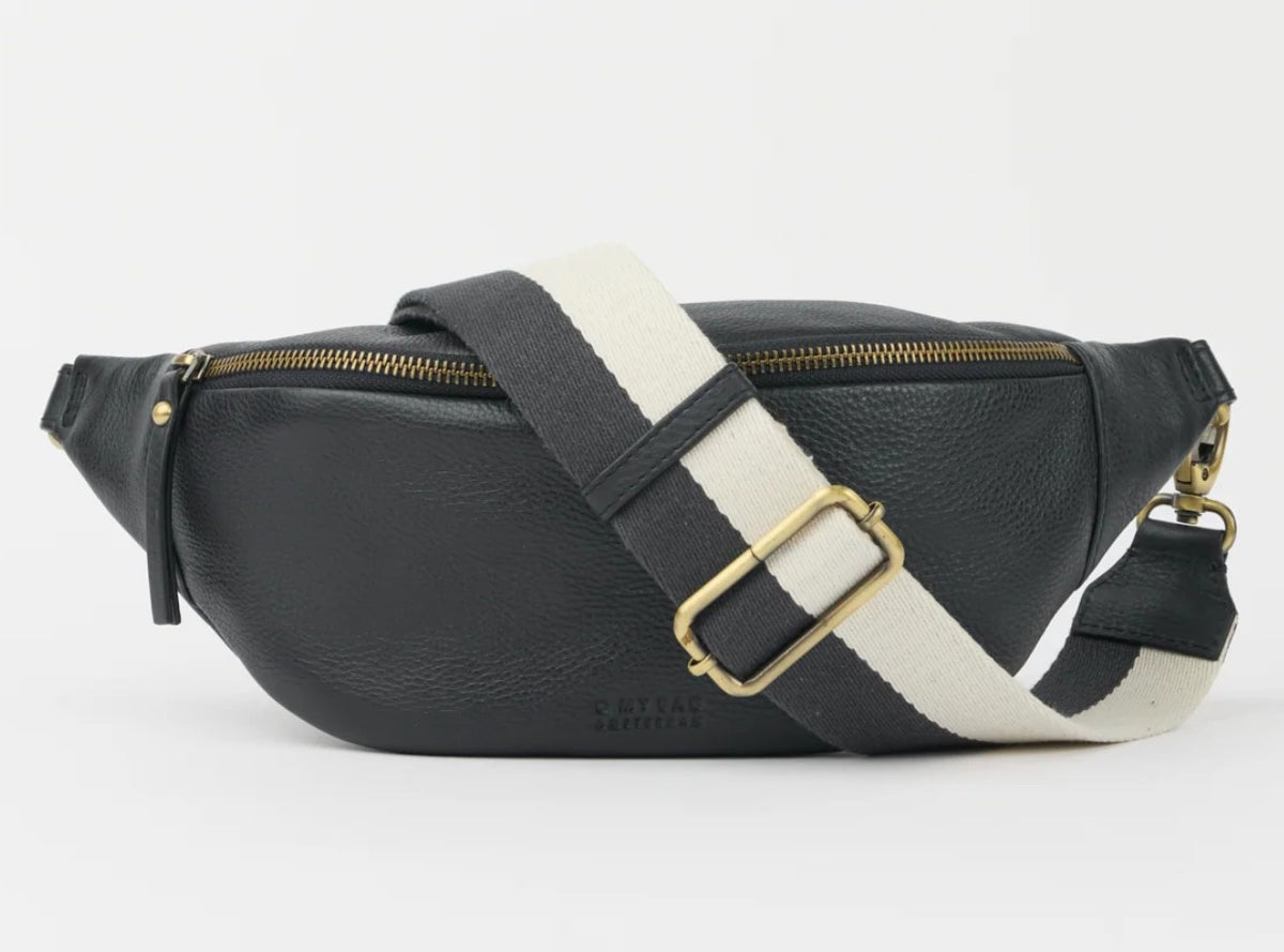 Sac Banane Niko - Black Soft Grain Leather