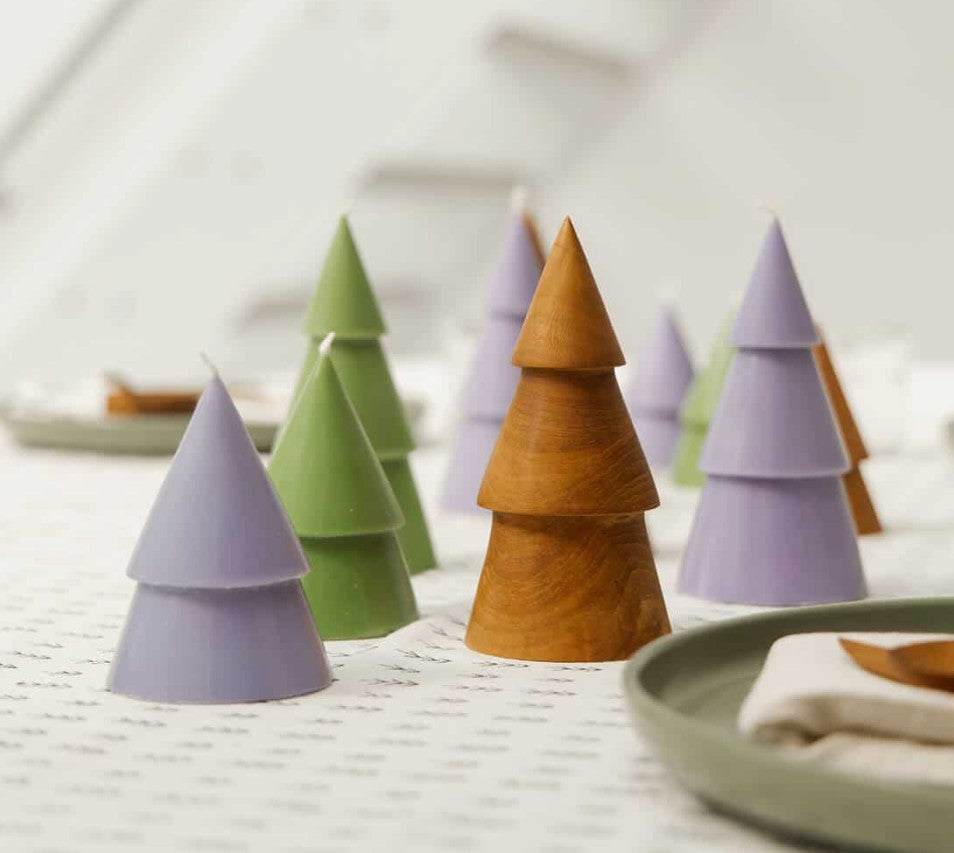 Xmas Tree Candle M - White - TC0027.31