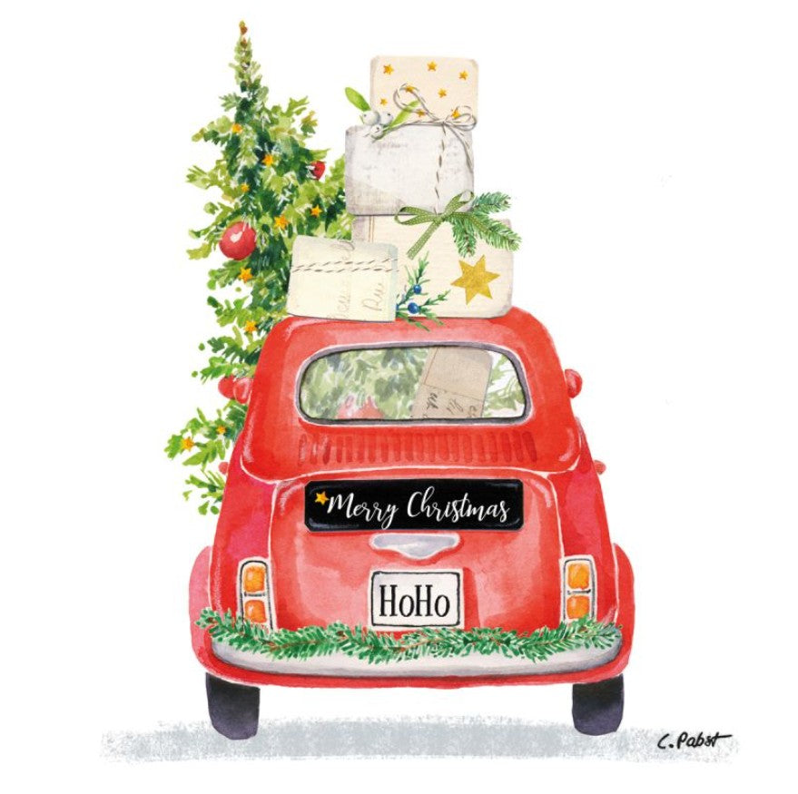 Serviettes en papier - Christmas Taxi - 3334135