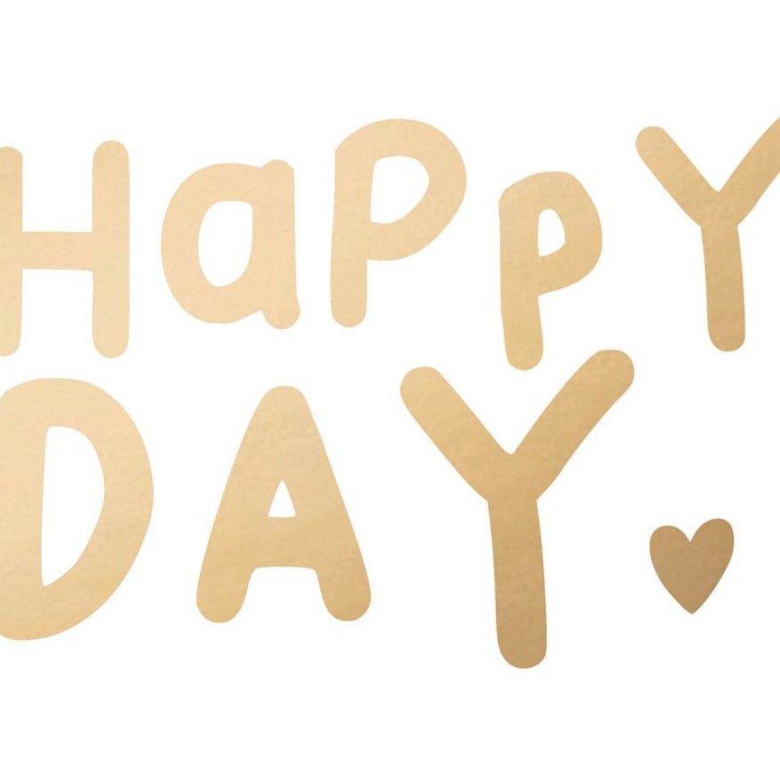 Serviettes en papier - Happy heart gold - 133003323