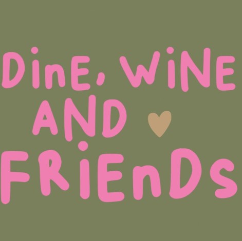 Serviettes en papier - Wine, dine, friends Green - 133003167