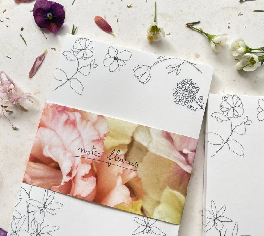 Papillonnage - bloc-notes - Notes fleuries 2
