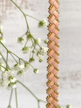 Brecelet Chevron Slim - Thé Rose et Gold