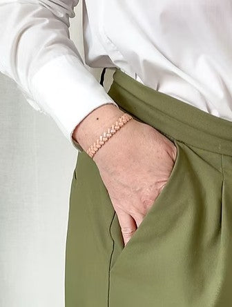 Brecelet Chevron Slim - Thé Rose et Gold