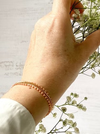 Brecelet Mississippi - Thé rose et Gold