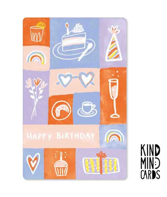 Carte postale Kind - Happy birthday pattern - KM0149EN
